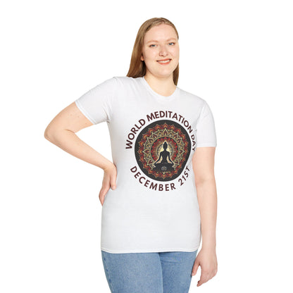 PoM's Mindfulness Collection ... special edition "World Meditation Day" (inauguration) - Unisex Softstyle T-SHIRT (100% cotton, all-year-wear, 6 sizes, up to 13 colours )