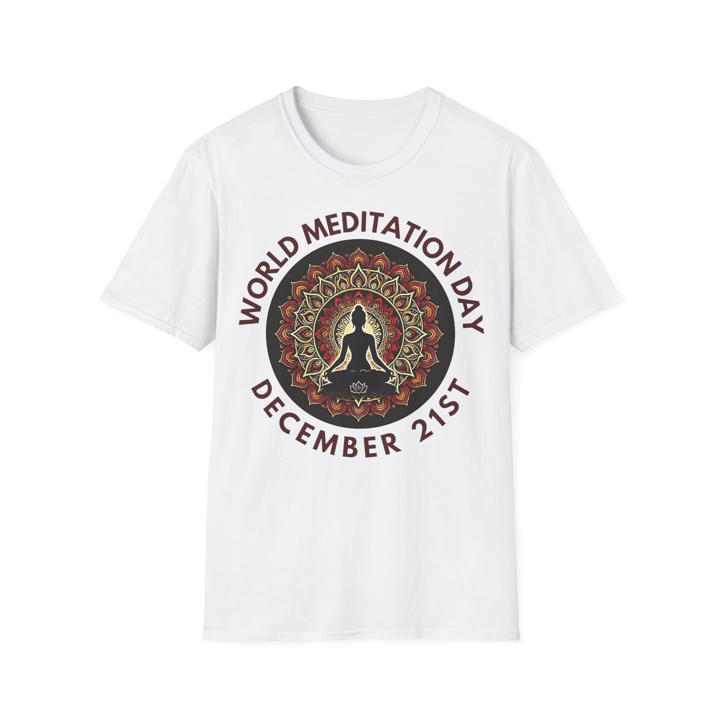 PoM's Mindfulness Collection ... special edition "World Meditation Day" (inauguration) - Unisex Softstyle T-SHIRT (100% cotton, all-year-wear, 6 sizes, up to 13 colours )