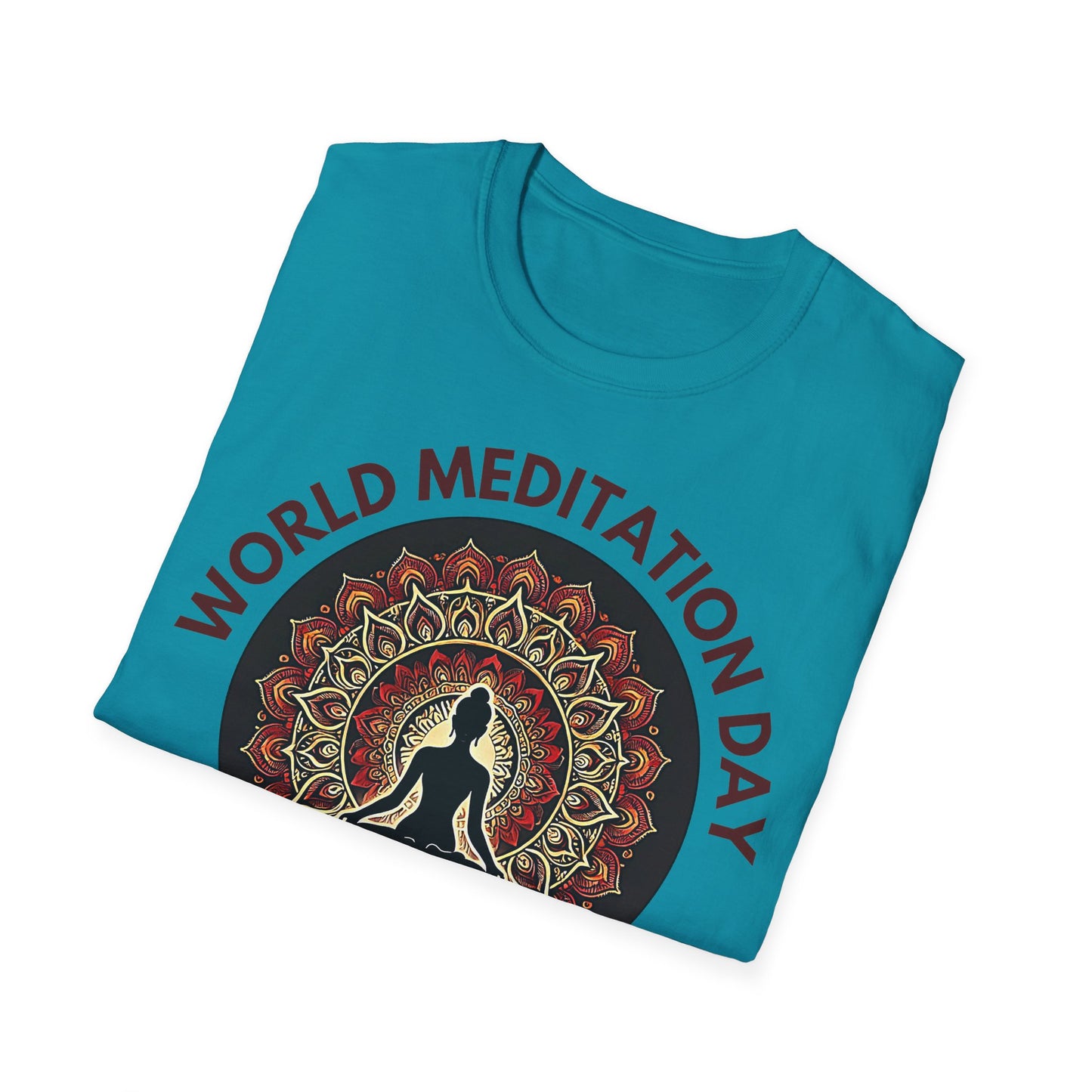 PoM's Mindfulness Collection ... special edition "World Meditation Day" (inauguration) - Unisex Softstyle T-SHIRT (100% cotton, all-year-wear, 6 sizes, up to 13 colours )