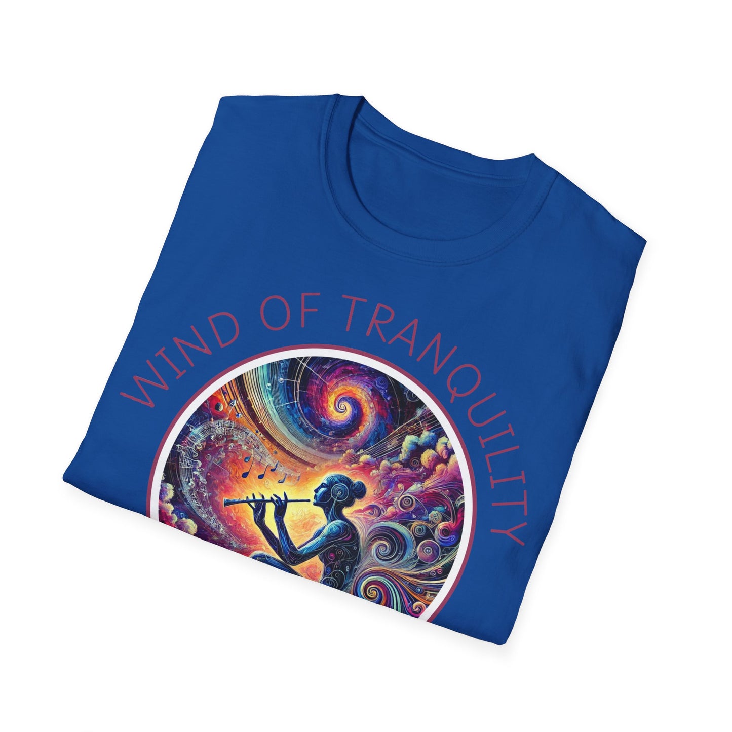 PoM's Mindfulness & Music collection ... "Wind of Tranquility" T-Shirt (Unisex, Softstyle, 100% Cotton, up to 6 sizes and 14 colours)