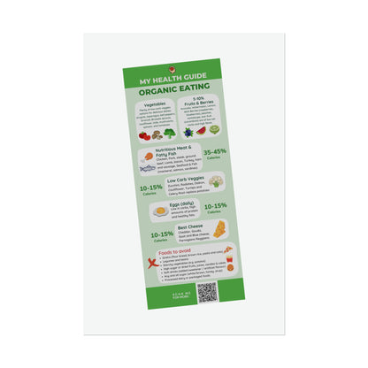 HEALTH GUIDE for ORGANIC EATING - Rolled Poster (180, 200 or 285 gsm paper options)