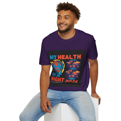 PoM's special series "International World HEALTH Day 2024 (7th April)" ... My Health, my right. - Unisex Softstyle T-Shirt (Print Front)