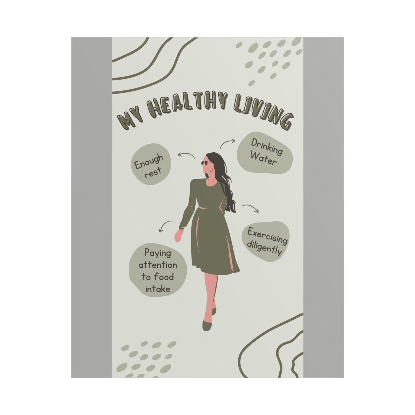 PoM's Self Motivation series ... My Healthy Living (affirmation) - Rolled Poster (180, 200 or 285 gsm paper options)