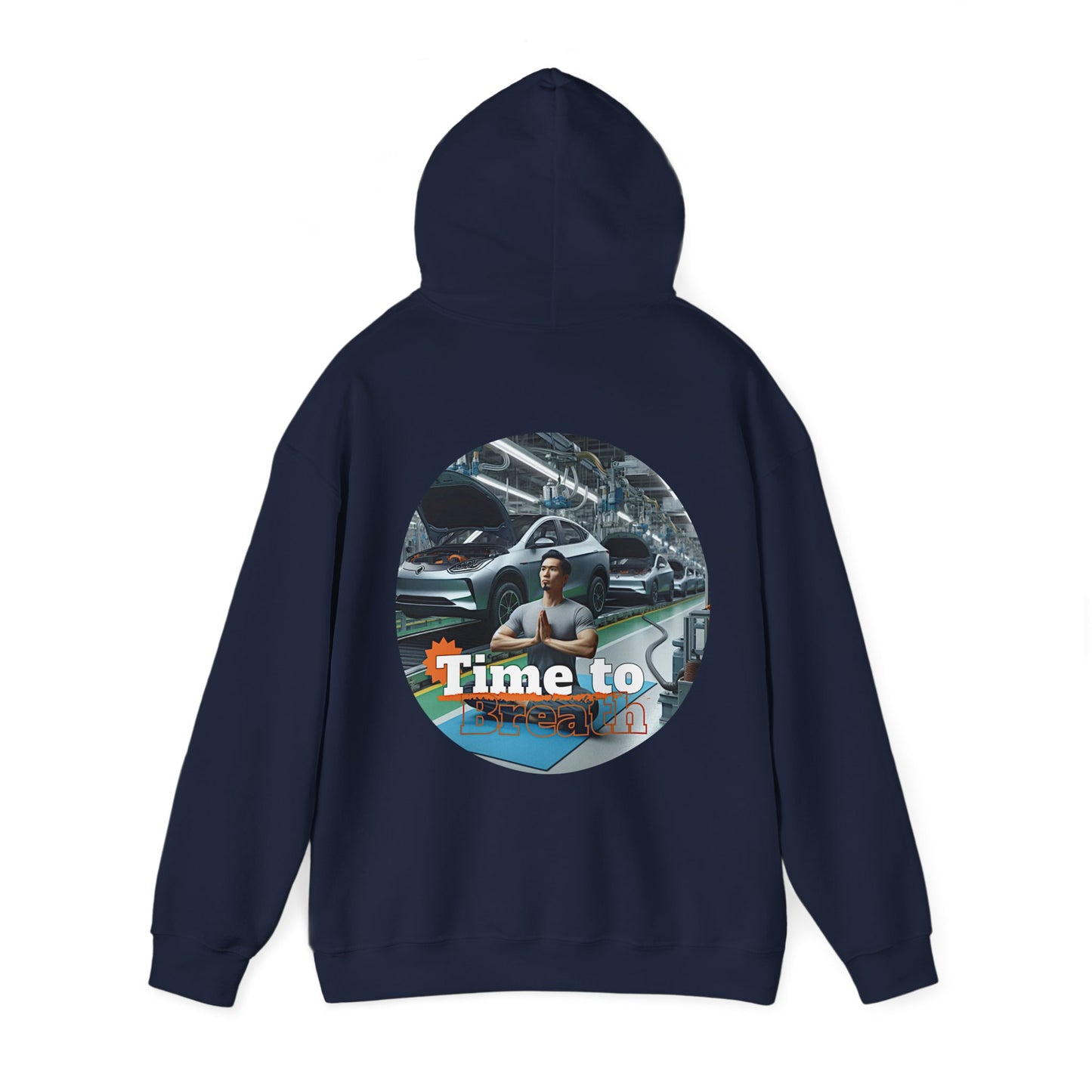 PoM's Mindfulness Collection ... TIME TO BREATH - Unisex Heavy Blend™ Hooded Sweatshirt (100% etically grown cotton, 8 sizes, up to 13 colors)