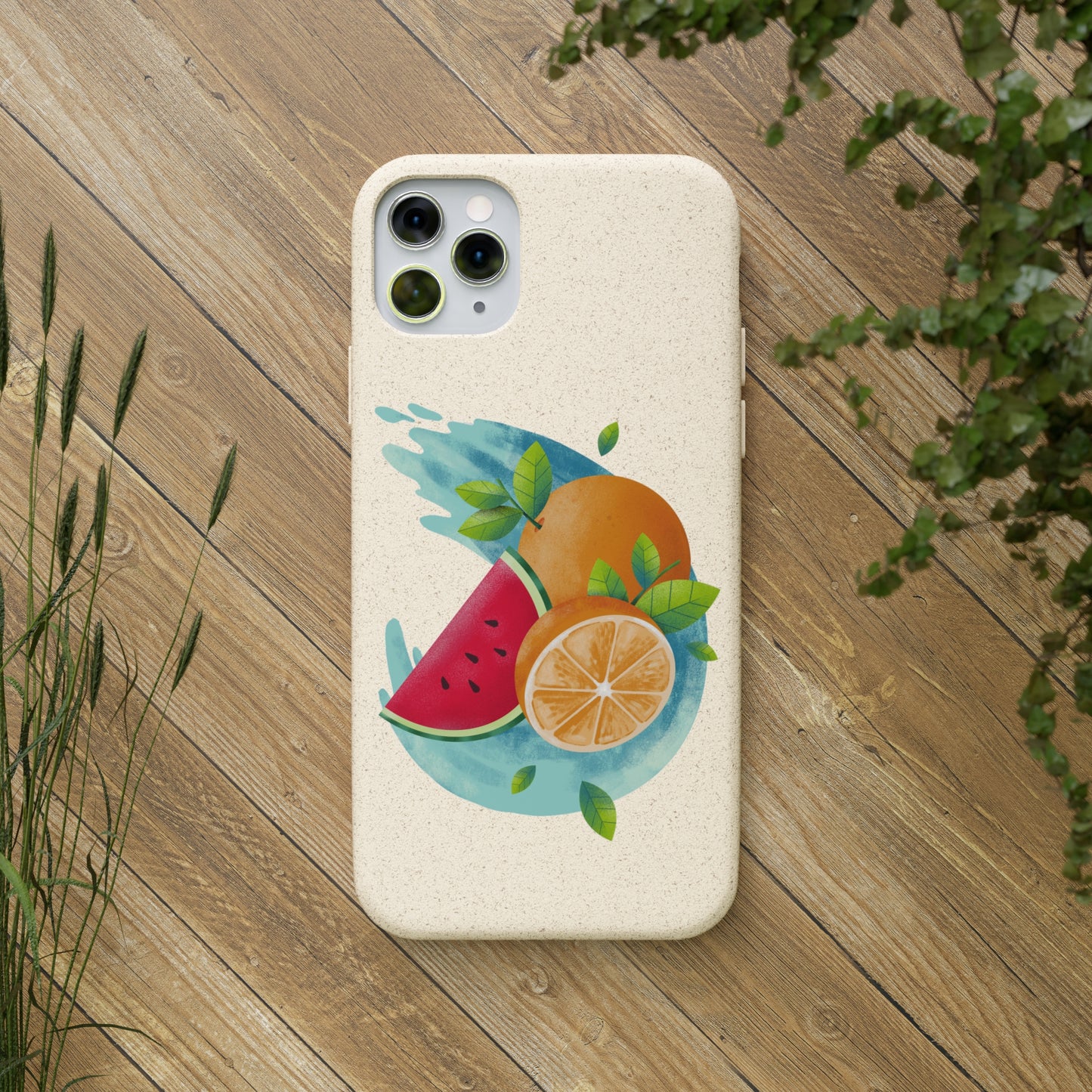 PoM's collection series "FRUITY LIFE" (PoM Edition #FL0006A) - Biodegradable Cases (plant plyomers/bamboo fibres, selection: iPhone models)