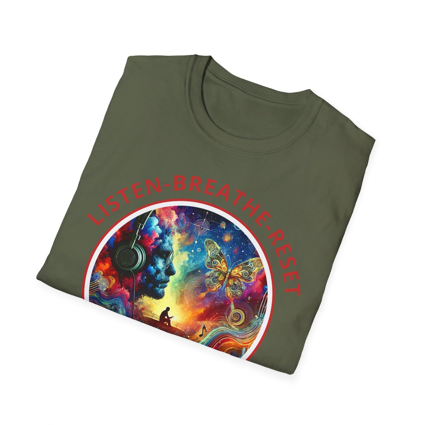 PoM's Music for Mindfulness Collection ... "KEEP GROUNDED ..." T-Shirt (Unisex, Softstyle, 100% Cotton, up to 6 sizes and 14 colours)