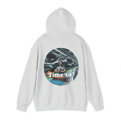 PoM's Mindfulness Collection ... TIME TO BREATH - Unisex Heavy Blend™ Hooded Sweatshirt (100% etically grown cotton, 8 sizes, up to 13 colors)