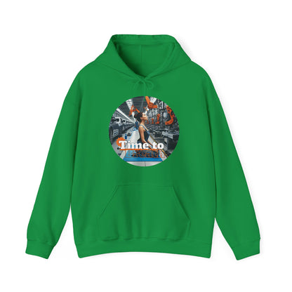 PoM's Mindfulness Collection ... TIME TO BREATH - Unisex Heavy Blend™ Hooded Sweatshirt (100% etically grown cotton, 8 sizes, up to 13 colors)