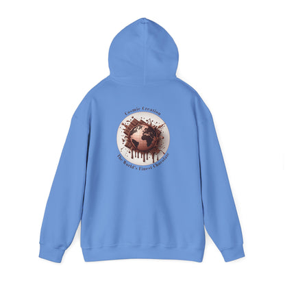 PoM's Fun & Joy for a Happy Life Collection ... COSMIC CREATION - Unisex Heavy Blend™ Hooded Sweatshirt (100% etchically grown cotton, 8 sizes, up to 13 colors)