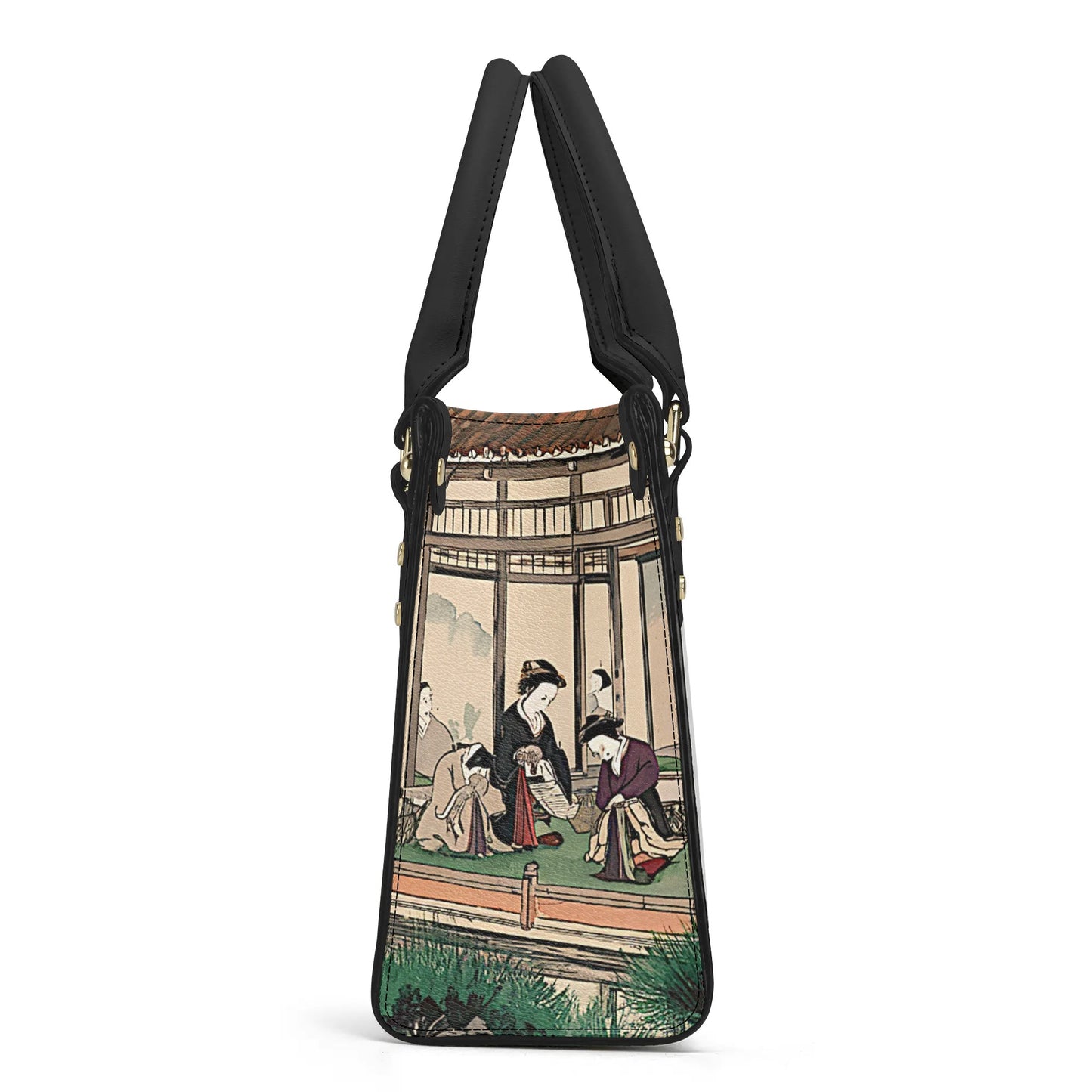 PoMs series Intern. TEA Day ... Womens Tote Bag (2 colours: black or white, 4x prints (all sides): Japanese Tea Ceremony)