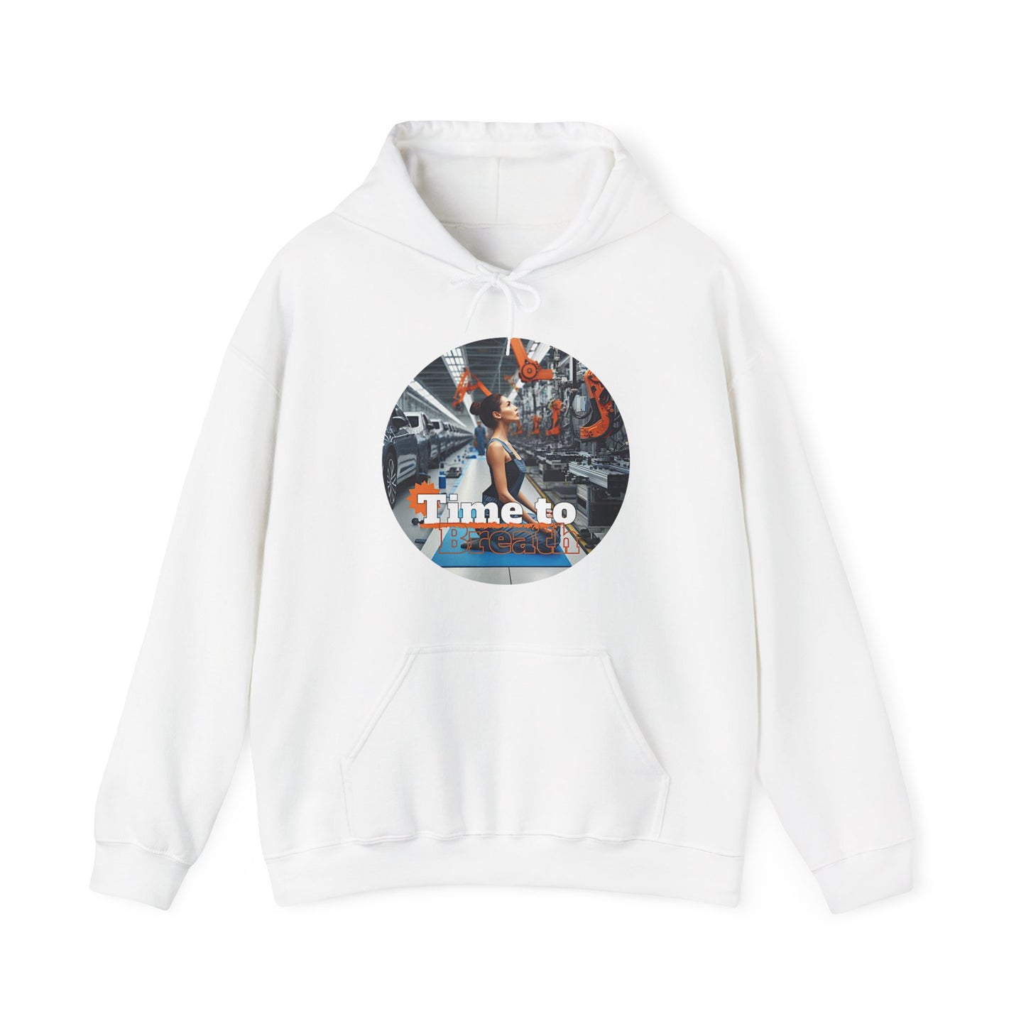 PoM's Mindfulness Collection ... TIME TO BREATH - Unisex Heavy Blend™ Hooded Sweatshirt (100% etically grown cotton, 8 sizes, up to 13 colors)