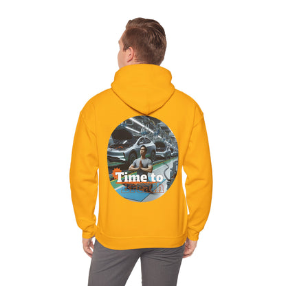 PoM's Mindfulness Collection ... TIME TO BREATH - Unisex Heavy Blend™ Hooded Sweatshirt (100% etically grown cotton, 8 sizes, up to 13 colors)