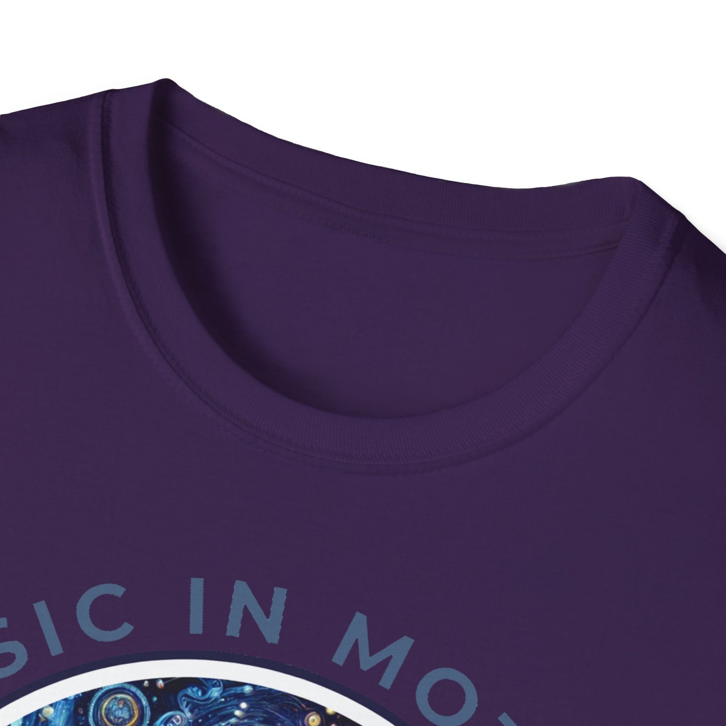 PoM's Music for Mindfulness Collection ... "MUSIC IN MOTION ..." T-Shirt (Unisex, Softstyle, 100% Cotton, up to 5 sizes and 11 colours)