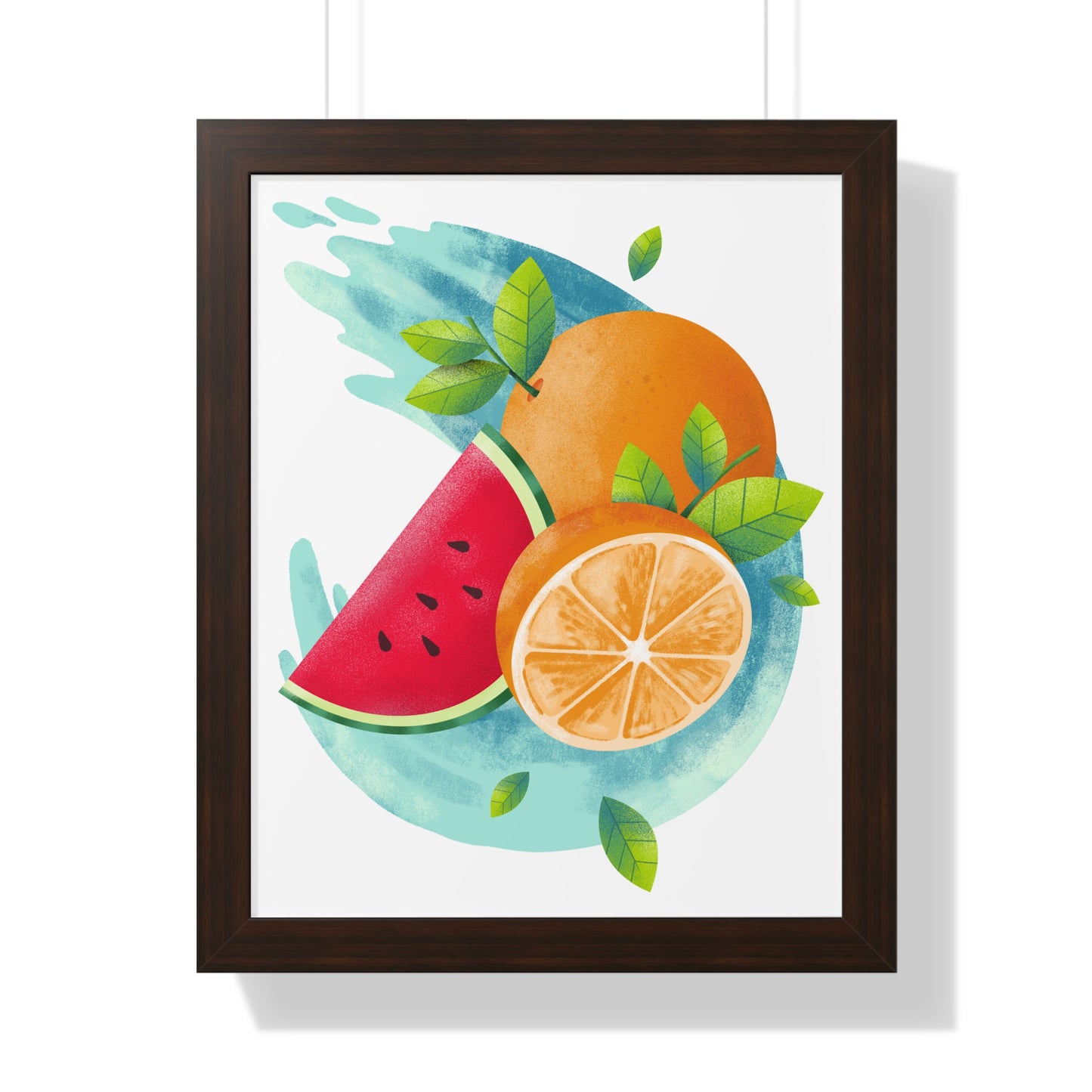 PoM's collection series "FRUITY LIFE" (PoM Edition #FL0004A-1123) - Framed Vertical Poster (eco-friendly, 3 frame colors, 3 sizes available)