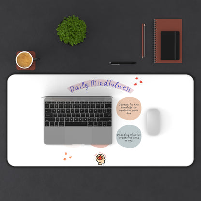 PoM's Mindfulness series ... Daily Mindfulness (6 x care taking) - durable Mouse pad - Desk Mat (neopren, anti-slip)