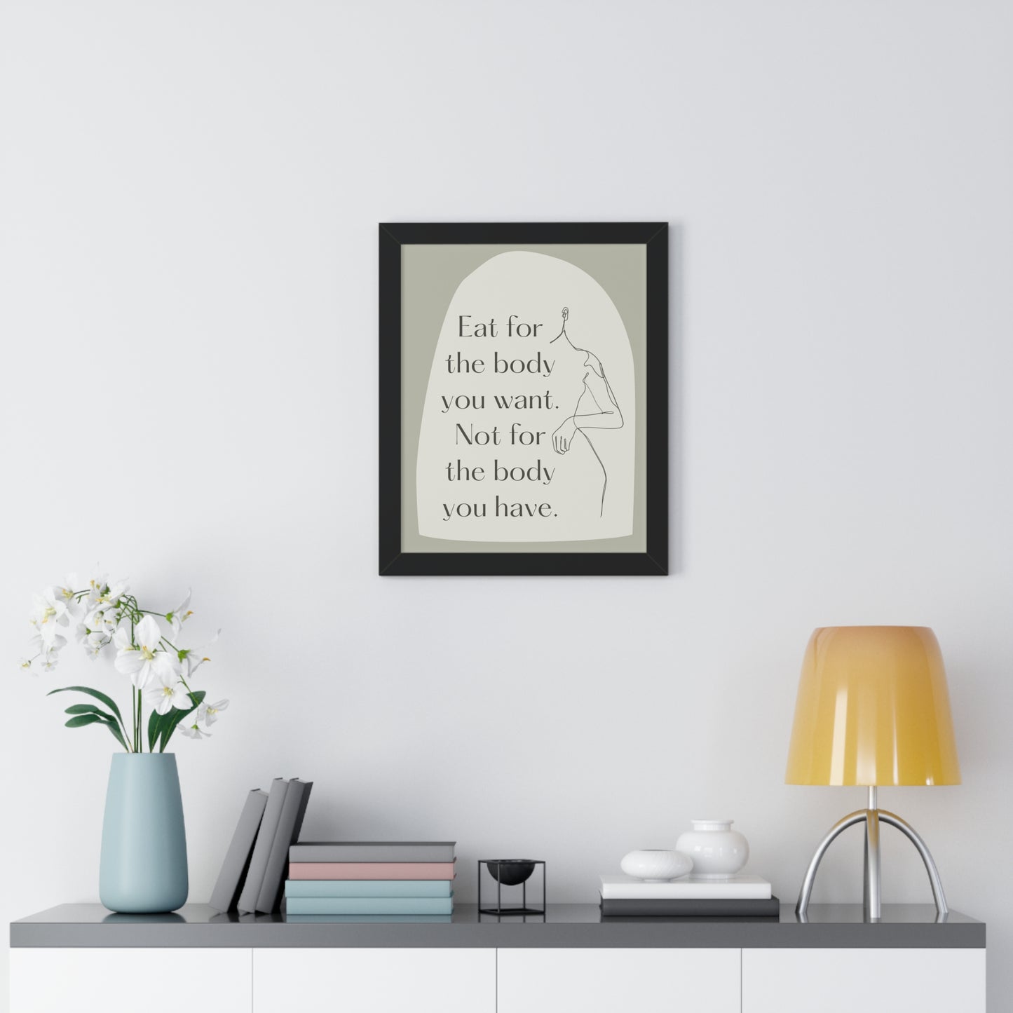 PoM's series "Healthy Nutrition &Diet"... affirmation poster - Framed Vertical Poster (different frame colours and sizes)