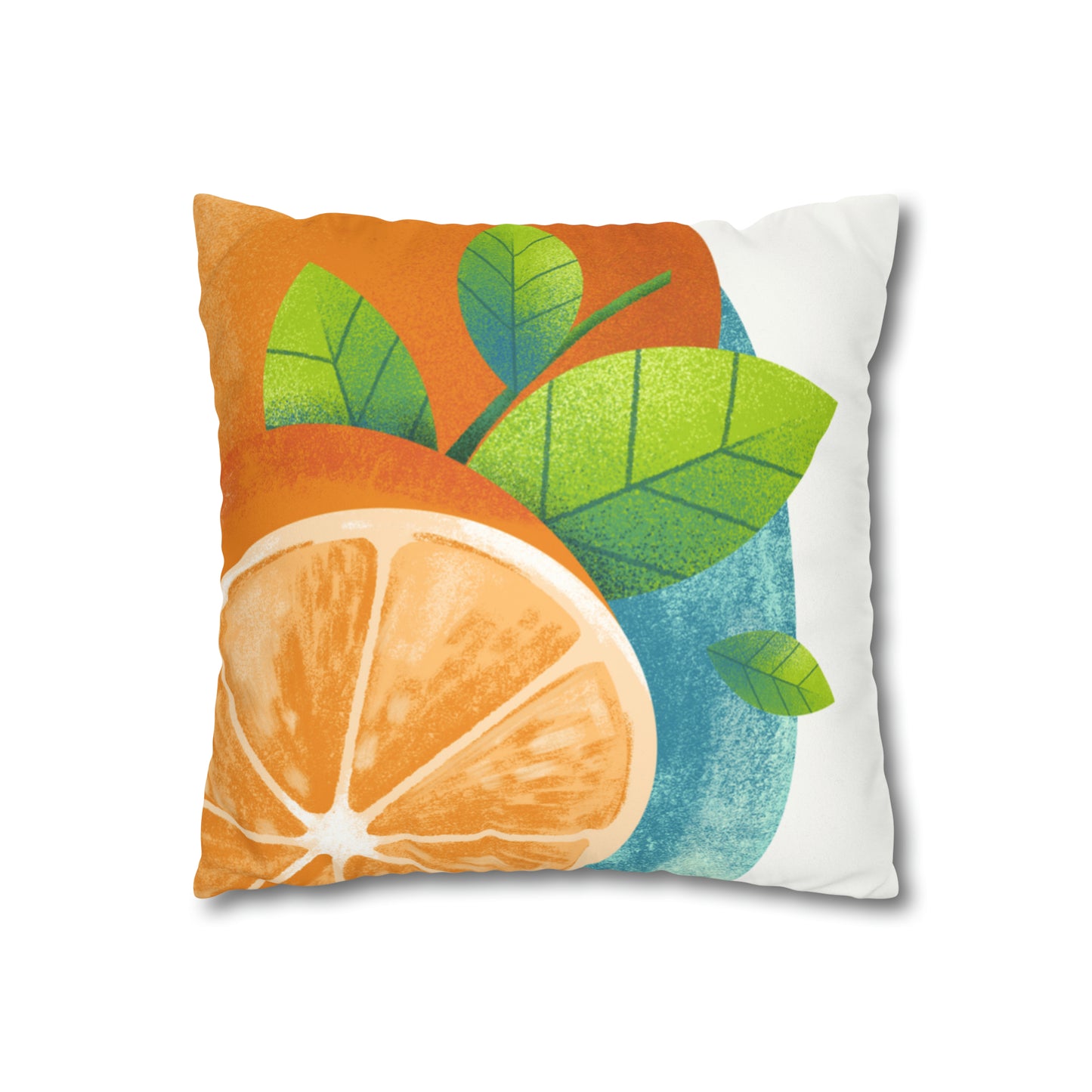 PoM's collection series "FRUITY LIFE"  (PoM Edition #FL0008A) - Faux Suede Square Pillow Case (double sided print, concealed zipper)