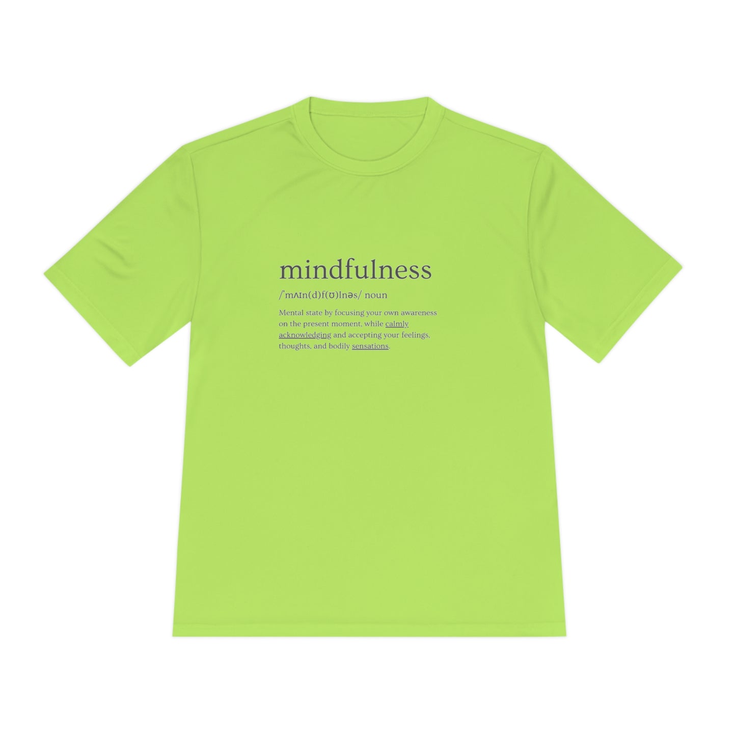 PoM's Mindfulness series .... MFN (front) & MFN concepts (back) ... Athletic Sport-Tek Moisture Wicking  (Unisex, breathable, 8 sizes, up to 12 colours)