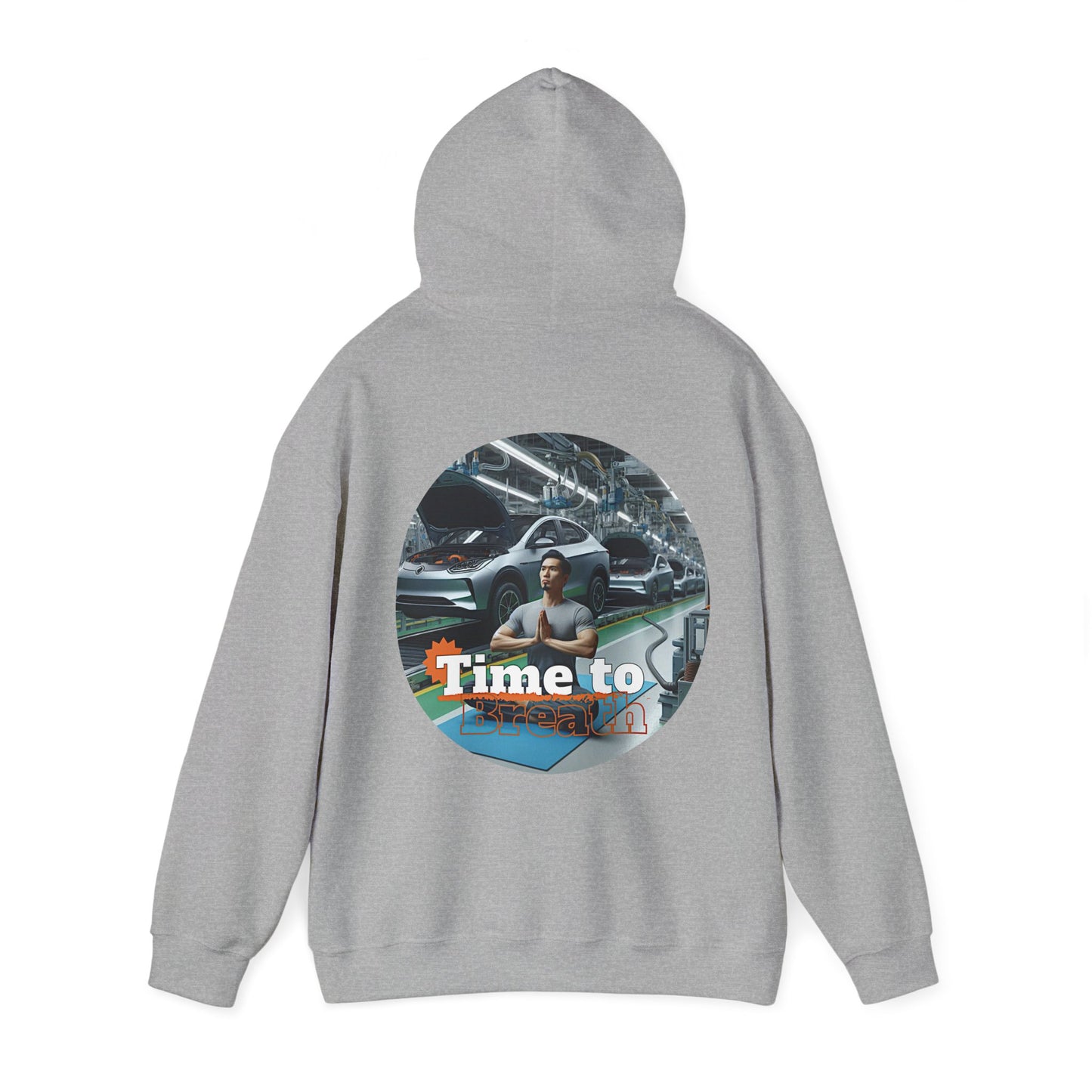 PoM's Mindfulness Collection ... TIME TO BREATH - Unisex Heavy Blend™ Hooded Sweatshirt (100% etically grown cotton, 8 sizes, up to 13 colors)