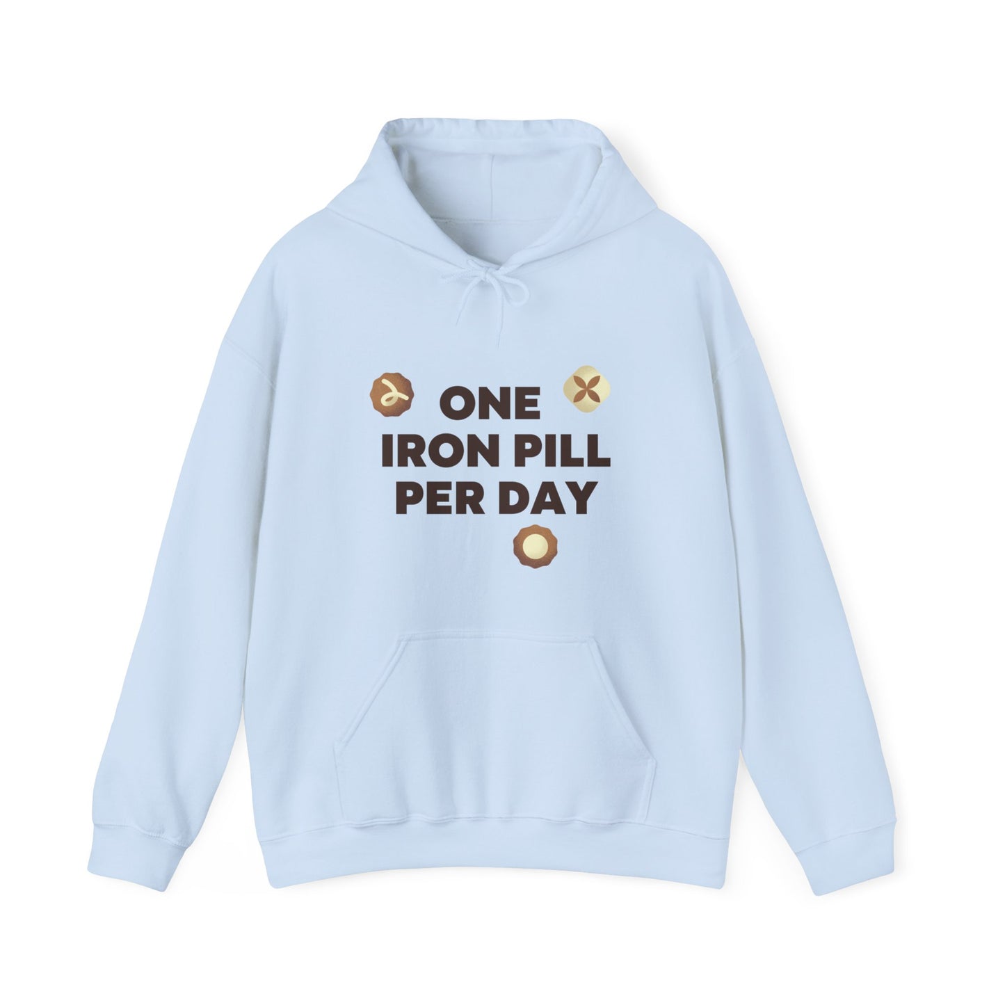 PoM's unique double print of Chocolate Joy ... Unisex Heavy Blend™ Sweatshirt (double-lined hood, puch pocket, 100% ethically grown cotton, 8 sizes (S-5XL))