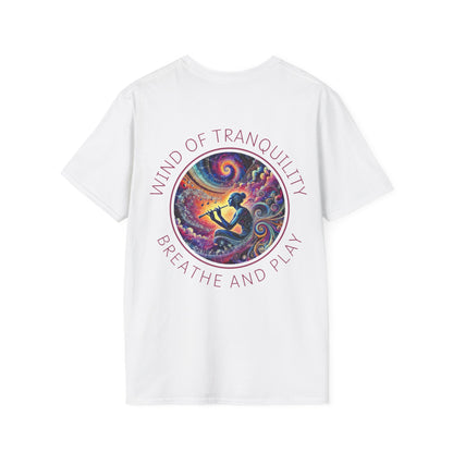 PoM's Mindfulness & Music collection ... "Wind of Tranquility" T-Shirt (Unisex, Softstyle, 100% Cotton, up to 6 sizes and 14 colours)