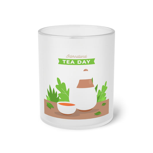 PoM's International TEA Day series ... Glass Tea Mug (frosted, 11 oz / 0.33l, dishwasher-safe)