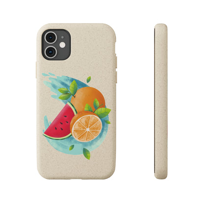 PoM's collection series "FRUITY LIFE" (PoM Edition #FL0006A) - Biodegradable Cases (plant plyomers/bamboo fibres, selection: iPhone models)