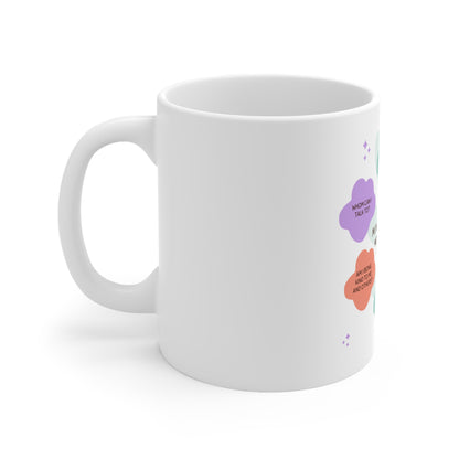 White Ceramic Mug (11oz / 0.33 l, BPA and lead-free, microwave & dishwasher-safe) Media 2 of 4