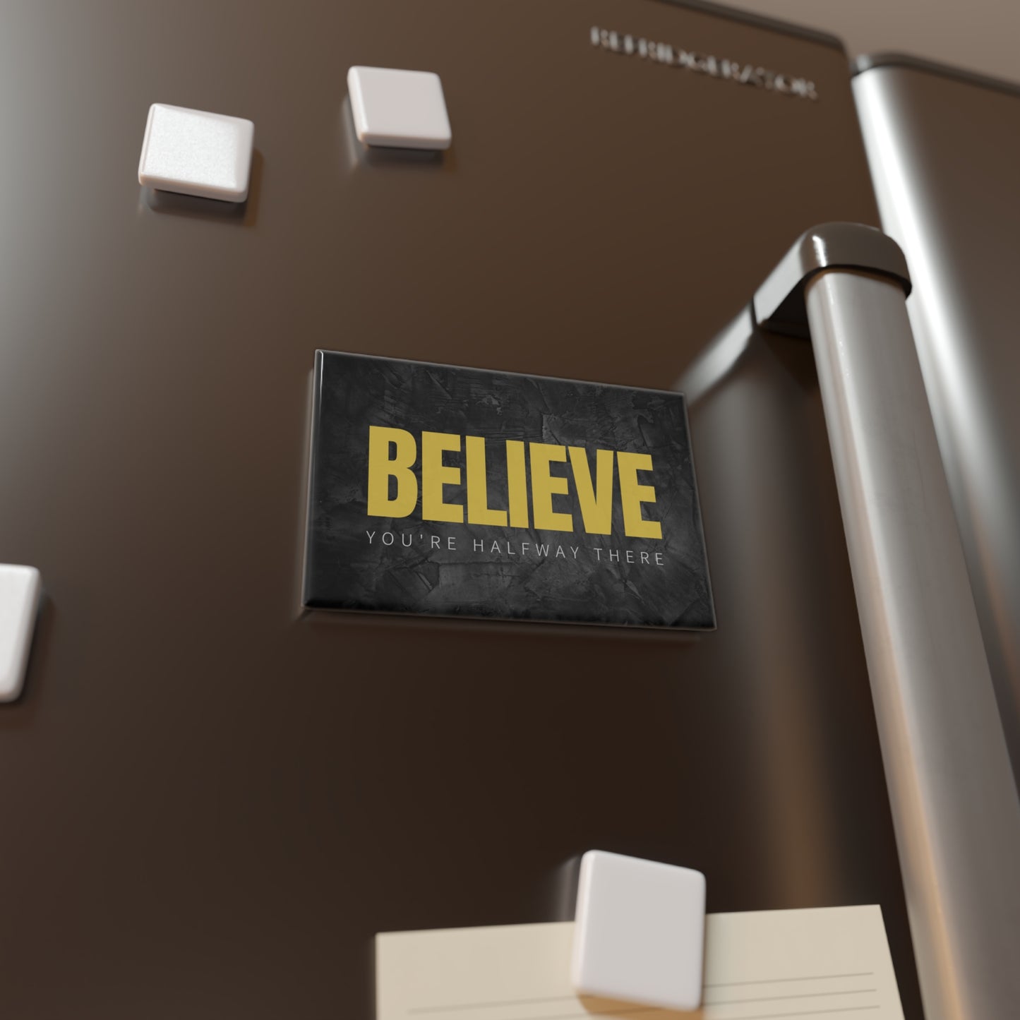 PoM's Self Motivation Bundle (#MSM-B06007A): BELIEVE ... Sweatshirt (Hoody), Mouse Pad, Tea & Coffee Mug (frosted Glass, Ceramic), Bumper Sticker and Magnet (rectangle)