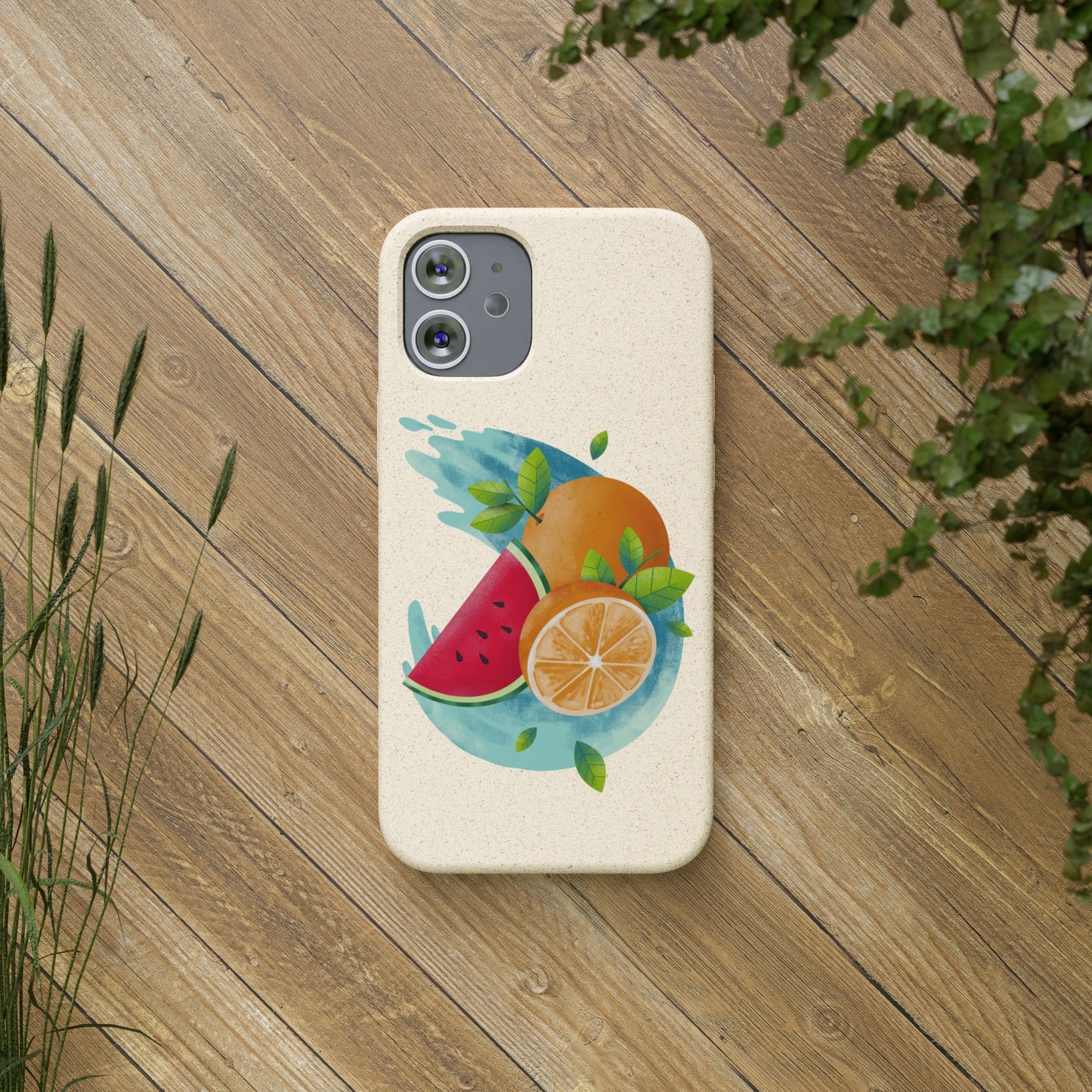 PoM's collection series "FRUITY LIFE" (PoM Edition #FL0006A) - Biodegradable Cases (plant plyomers/bamboo fibres, selection: iPhone models)