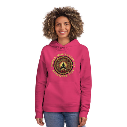 PoM's Mindfulness Collection ... special edition "World Meditation Day" (inauguration) - Unisex DRUMMER HOODIE (organic cotton and recycled polyester, up to 6 sizes and 9 colour)