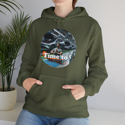 PoM's Mindfulness Collection ... TIME TO BREATH - Unisex Heavy Blend™ Hooded Sweatshirt (100% etically grown cotton, 8 sizes, up to 13 colors)