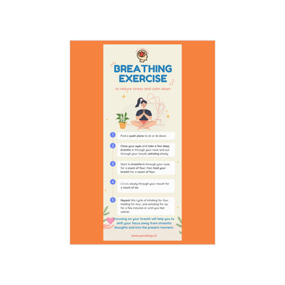 PoM's series MINDFULNESS ... Breathing Exercise to reduce stress - Unframed Print (matte or glossy)