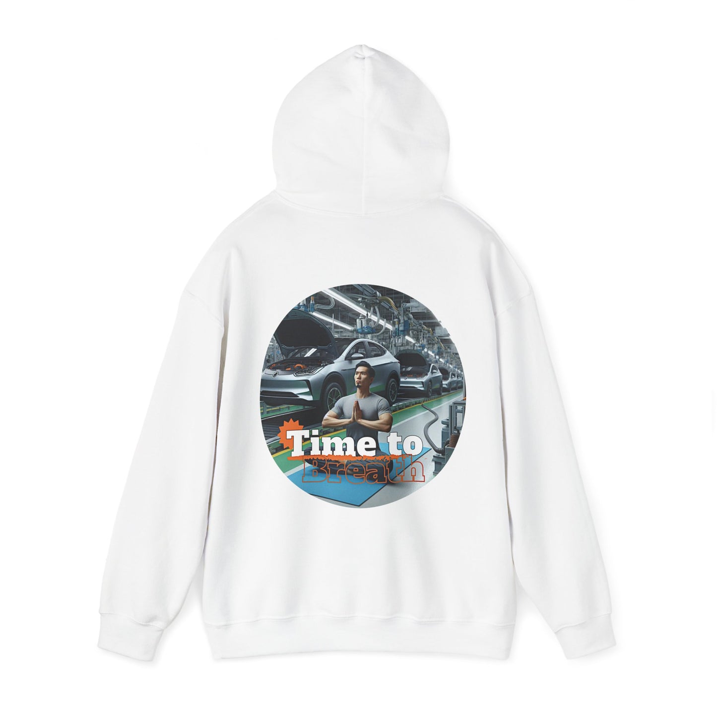 PoM's Mindfulness Collection ... TIME TO BREATH - Unisex Heavy Blend™ Hooded Sweatshirt (100% etically grown cotton, 8 sizes, up to 13 colors)