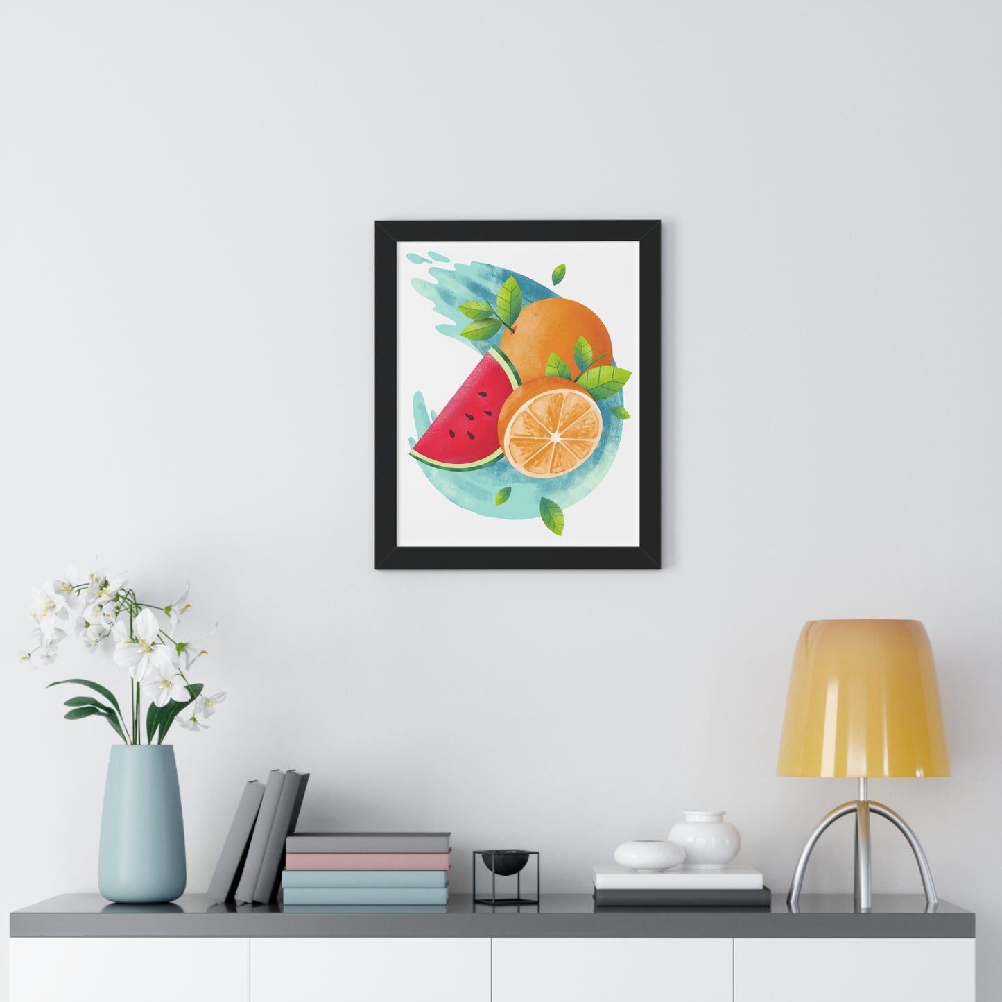 PoM's collection series "FRUITY LIFE" (PoM Edition #FL0004A-1123) - Framed Vertical Poster (eco-friendly, 3 frame colors, 3 sizes available)