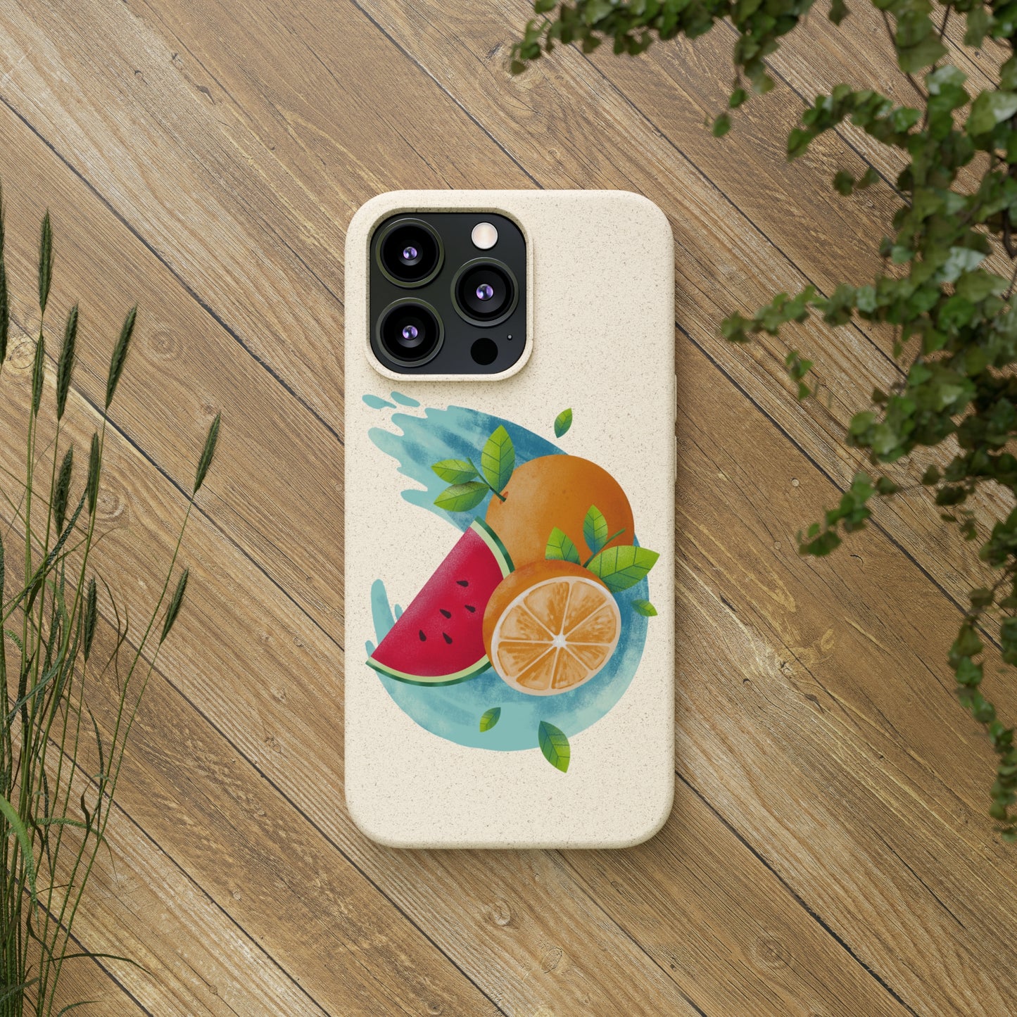 PoM's collection series "FRUITY LIFE" (PoM Edition #FL0006A) - Biodegradable Cases (plant plyomers/bamboo fibres, selection: iPhone models)