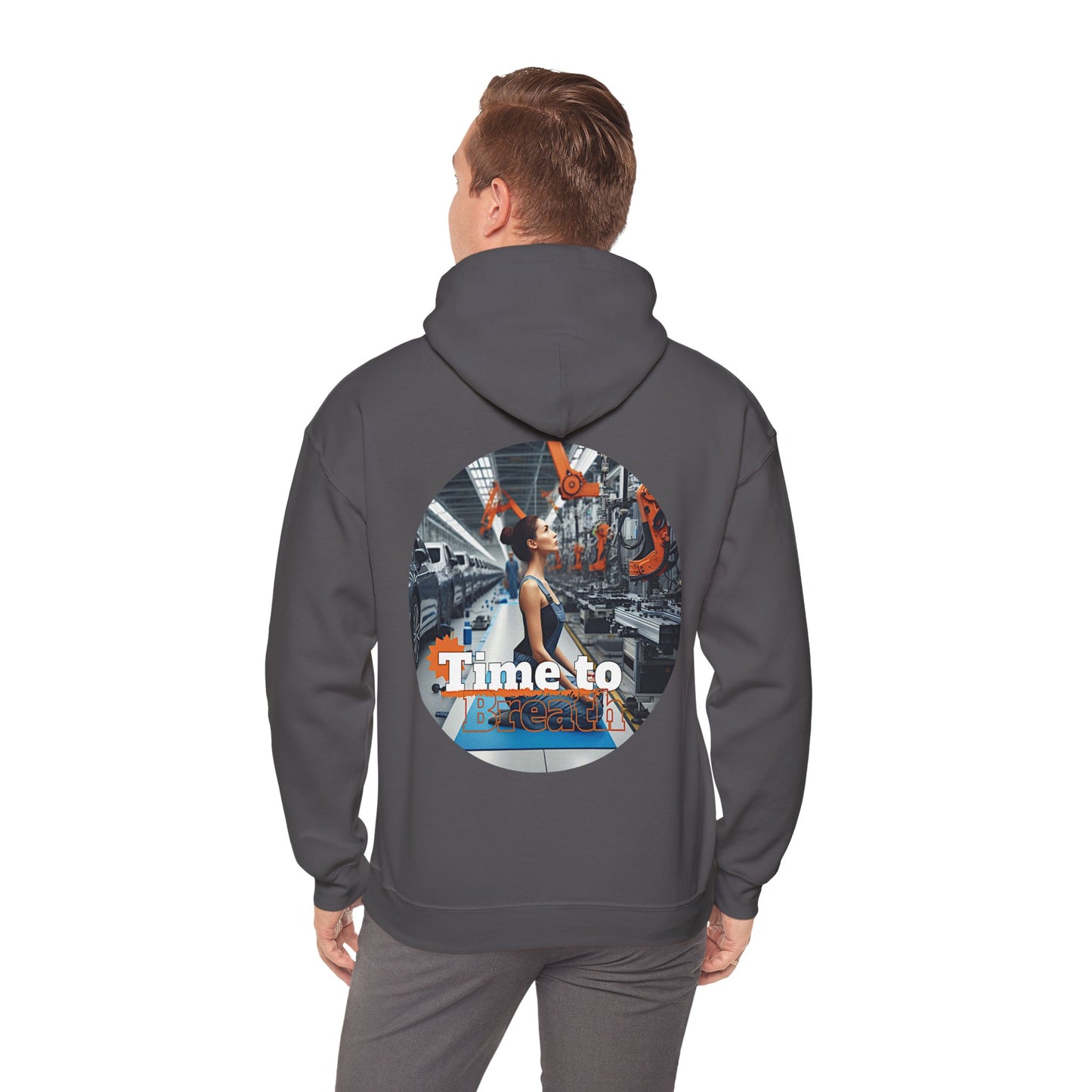 PoM's Mindfulness Collection ... TIME TO BREATH - Unisex Heavy Blend™ Hooded Sweatshirt (100% etically grown cotton, 8 sizes, up to 13 colors)