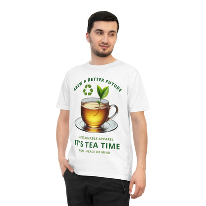 PoM's collection "International Tea Day 2024" - Brew a better future ... Organic Cotton Unisex Classic Jersey T-shirt (Fair Wear, PETA, GOTS certified - 9 sizes)