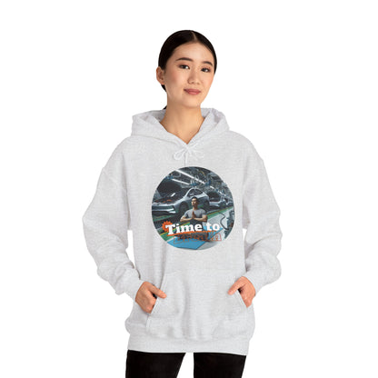 PoM's Mindfulness Collection ... TIME TO BREATH - Unisex Heavy Blend™ Hooded Sweatshirt (100% etically grown cotton, 8 sizes, up to 13 colors)