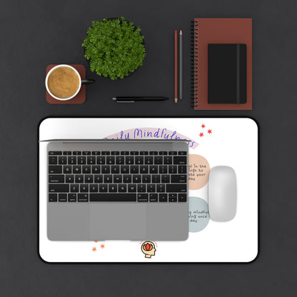 PoM's Mindfulness series ... Daily Mindfulness (6 x care taking) - durable Mouse pad - Desk Mat (neopren, anti-slip)