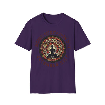 PoM's Mindfulness Collection ... special edition "World Meditation Day" (inauguration) - Unisex Softstyle T-SHIRT (100% cotton, all-year-wear, 6 sizes, up to 13 colours )