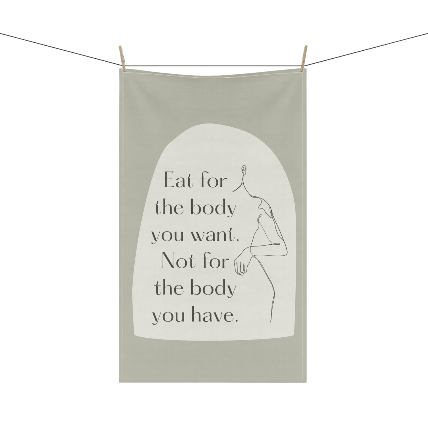 PoM's series "Healthy Nutrition & Diet" ... affirmation Kitchen Towel (2 materials: cotton twill, polyester - one size: 18" × 30" / 45.72cm × 76.2cm)