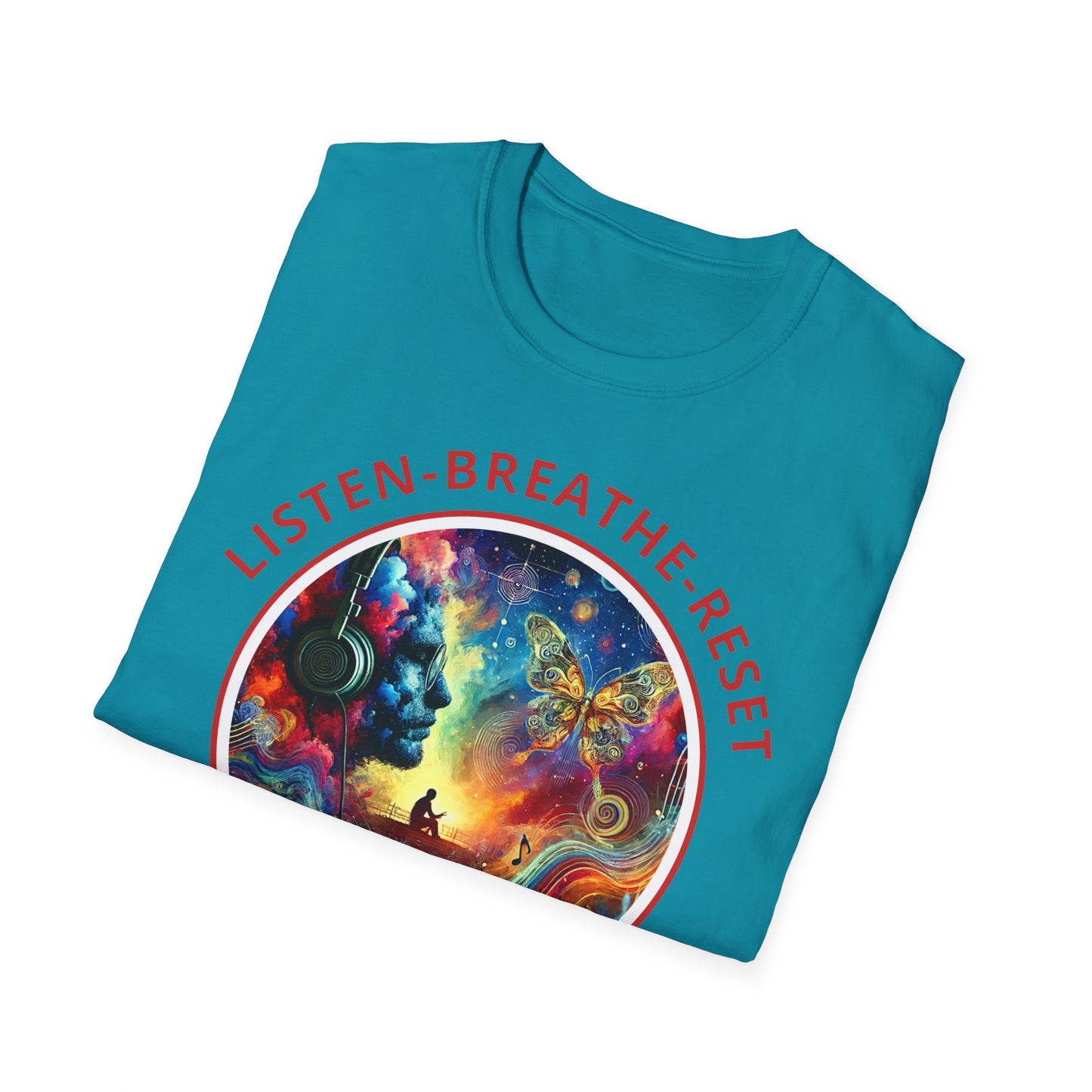 PoM's Music for Mindfulness Collection ... "KEEP GROUNDED ..." T-Shirt (Unisex, Softstyle, 100% Cotton, up to 6 sizes and 14 colours)