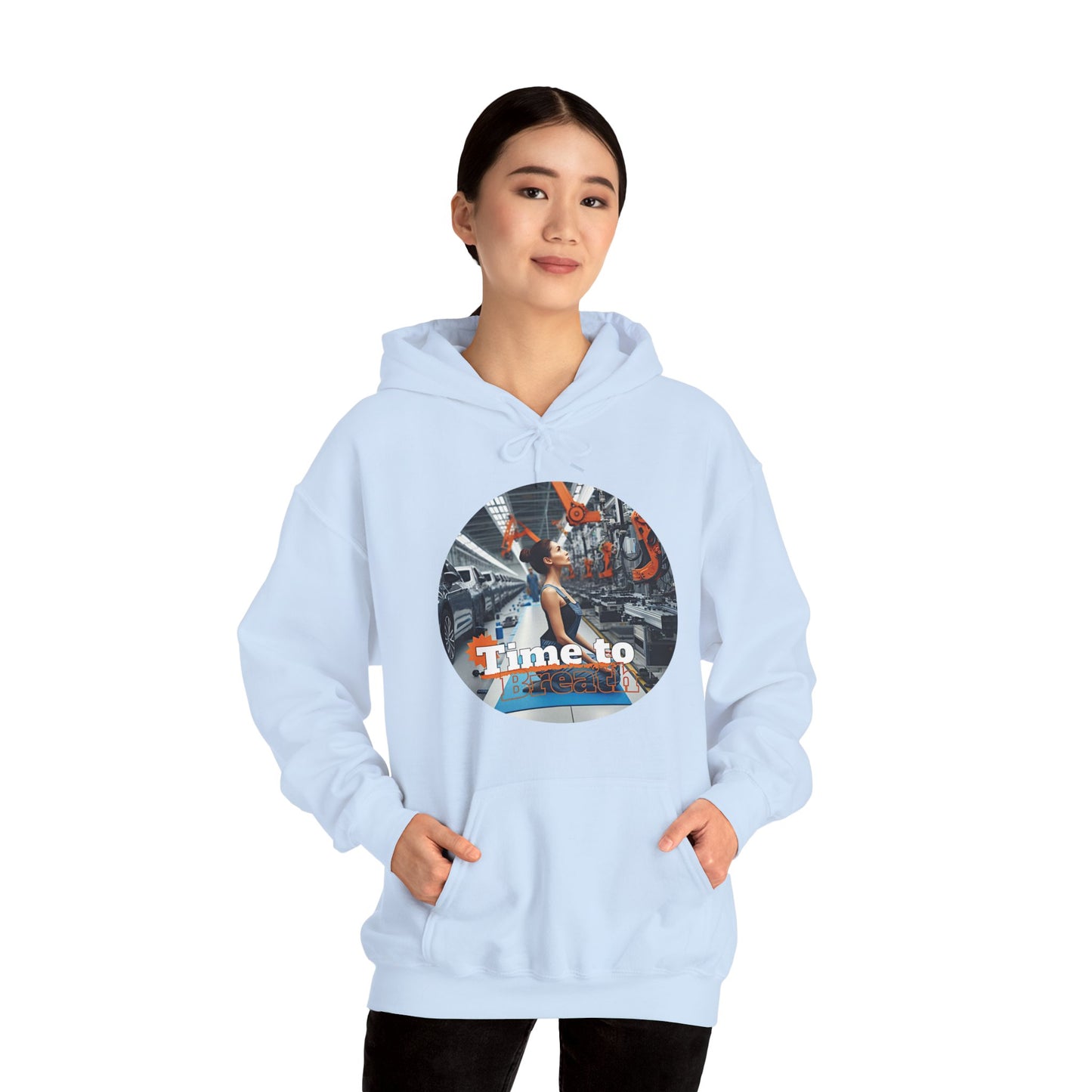 PoM's Mindfulness Collection ... TIME TO BREATH - Unisex Heavy Blend™ Hooded Sweatshirt (100% etically grown cotton, 8 sizes, up to 13 colors)