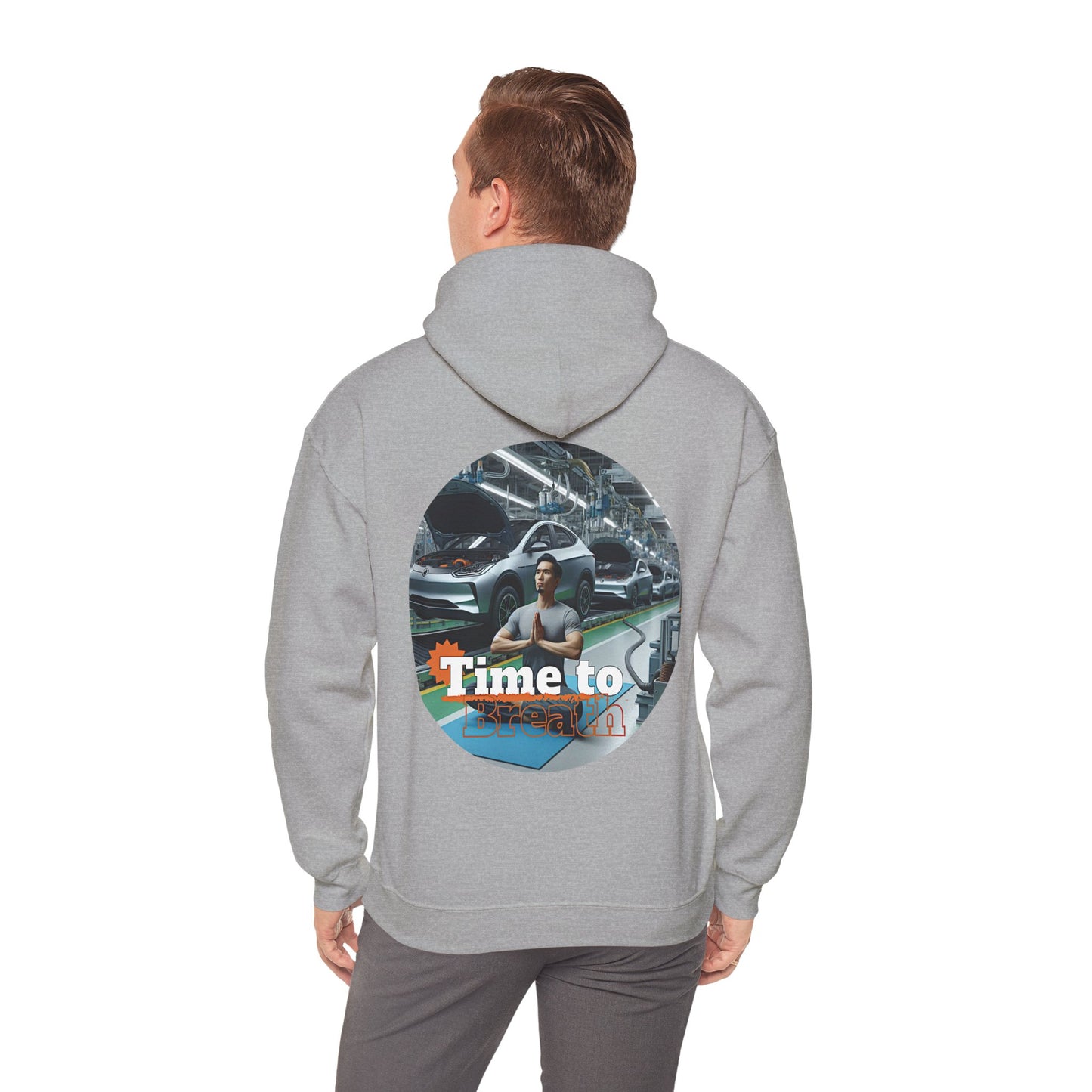 PoM's Mindfulness Collection ... TIME TO BREATH - Unisex Heavy Blend™ Hooded Sweatshirt (100% etically grown cotton, 8 sizes, up to 13 colors)