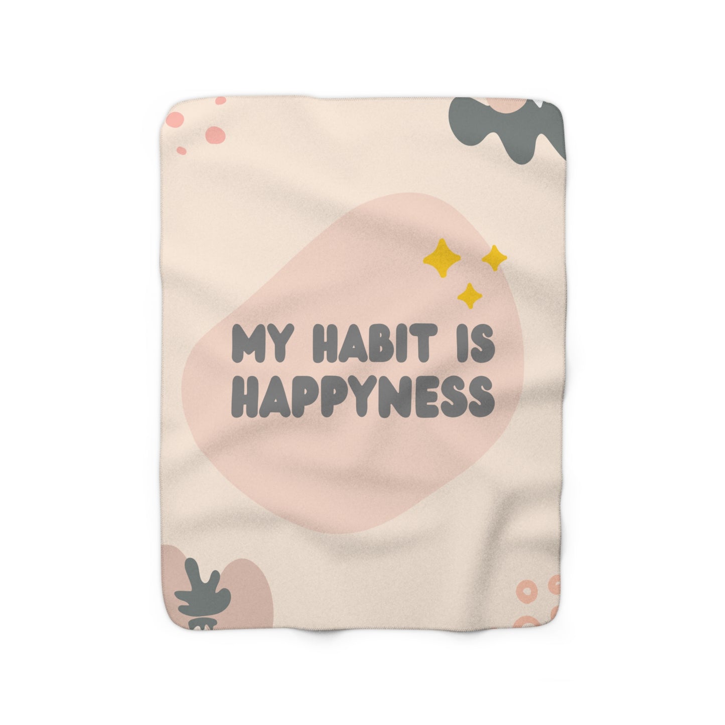 PoM's series of Mindfulness & Self Motivation ... Sherpa Fleece Blanket (extra warm, 3mm thick fleece)