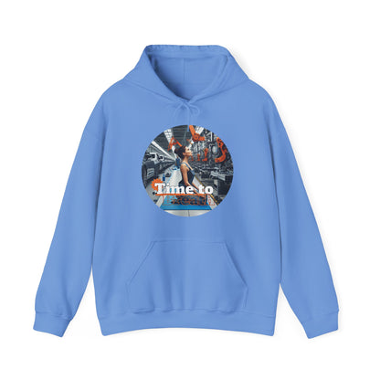 PoM's Mindfulness Collection ... TIME TO BREATH - Unisex Heavy Blend™ Hooded Sweatshirt (100% etically grown cotton, 8 sizes, up to 13 colors)