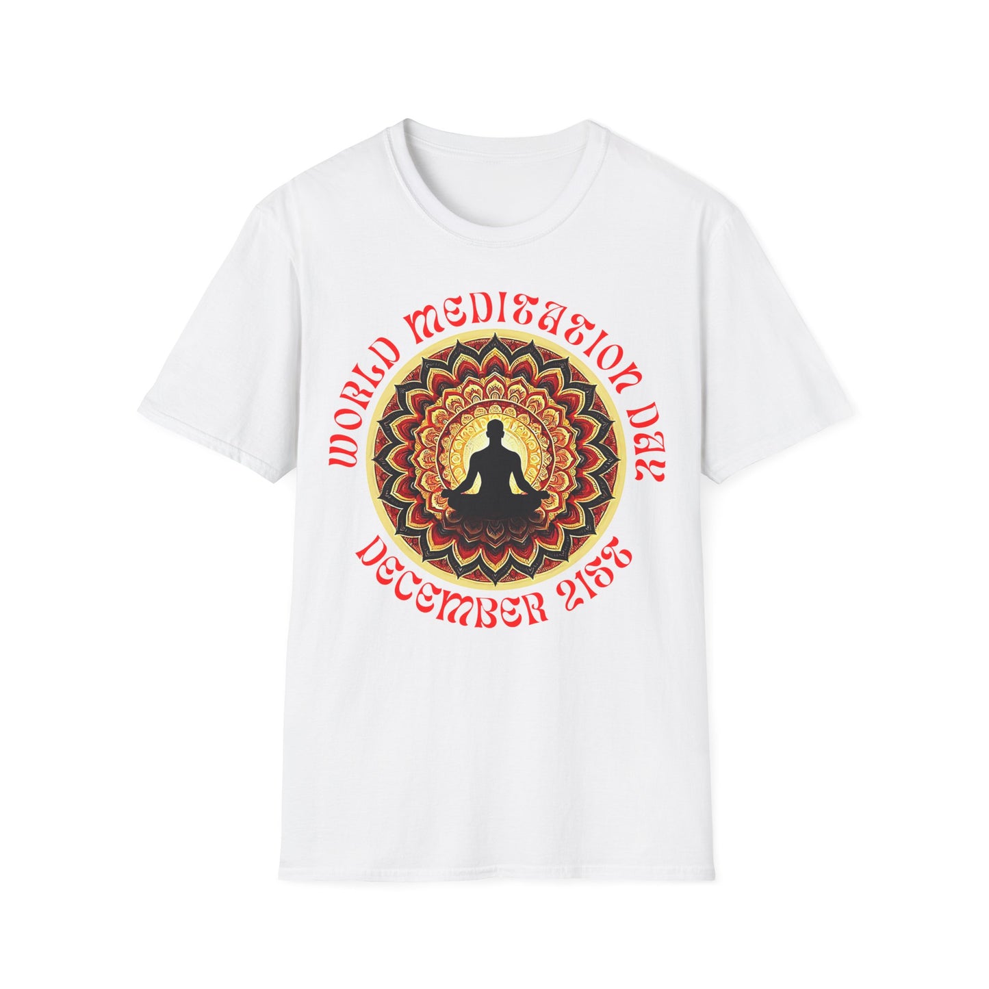 PoM's Mindfulness Collection ... special edition "World Meditation Day" (inauguration) - Unisex Softstyle T-SHIRT (100% cotton, all-year-wear, 6 sizes, up to 13 colours )