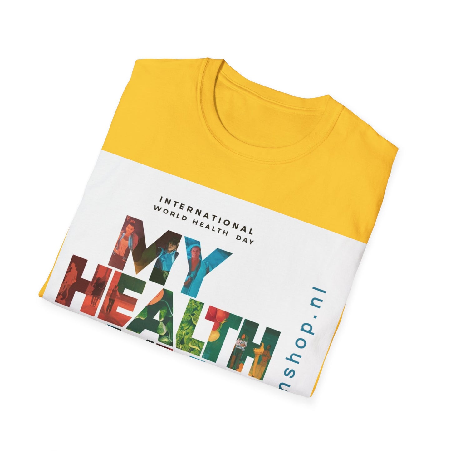 PoM's special series "International World HEALTH Day 2024 (7th April)" ... My Health, my right. - Unisex Softstyle T-Shirt (Print Front)