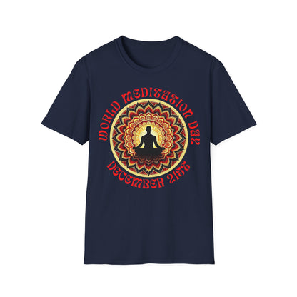 PoM's Mindfulness Collection ... special edition "World Meditation Day" (inauguration) - Unisex Softstyle T-SHIRT (100% cotton, all-year-wear, 6 sizes, up to 13 colours )